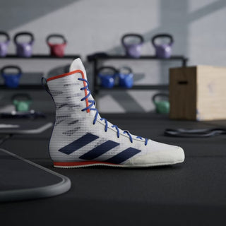 Botas de boxeo Adidas Box Hog 4 Blanco-azul 
