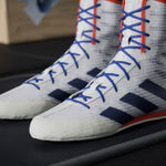 Botas de boxeo Adidas Box Hog 4 Blanco-azul 
