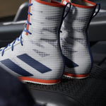 Botas de boxeo Adidas Box Hog 4 Blanco-azul 