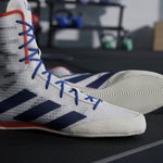 Botas de boxeo Adidas Box Hog 4 Blanco-azul 