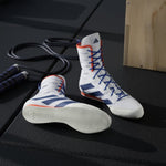 Botas de boxeo Adidas Box Hog 4 Blanco-azul 