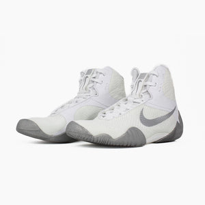 Zapatillas de lucha-Lucha libre Nike Tawa Blanco-plata 