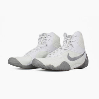 Zapatillas de lucha-Lucha libre Nike Tawa Blanco-plata 