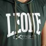 Chaleco con capucha Leone Logo ABX120 Verde 