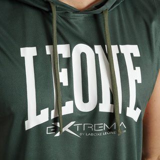 Chaleco con capucha Leone Logo ABX120 Verde 