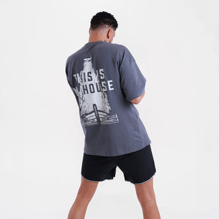 T-shirt Boxraw This Is My House Oversize Grigio-Combat Arena