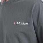 Camiseta Boxraw We Don't Play Boxing Oversize Gris-rosa-Combat Arena