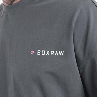 Camiseta Boxraw We Don't Play Boxing Oversize Gris-rosa-Combat Arena