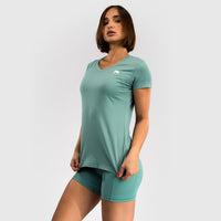 Camiseta Mujer Venum Essential Verde agua-Combat Arena