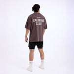 Camiseta Boxraw Sparring Club Oversize Marrón 