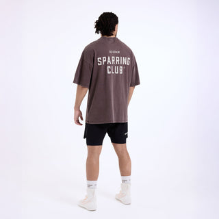 Camiseta Boxraw Sparring Club Oversize Marrón 