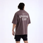 Camiseta Boxraw Sparring Club Oversize Marrón 