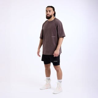 Camiseta Boxraw Sparring Club Oversize Marrón 