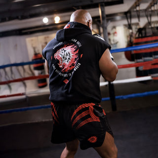 Sudadera sin mangas Venum x Mike Tyson Tiger con capucha Negro 