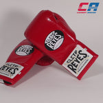 Guantes de boxeo Cleto Reyes Safetec CB4 Rojo-negro con cordones
