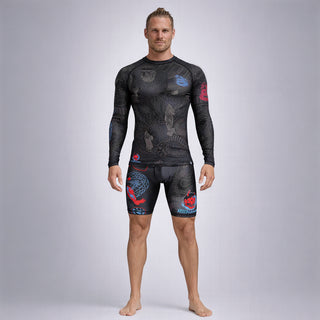 Rashguard Half Sumo Black Mamba Neon mangas largas 