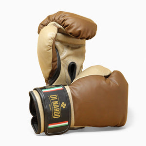 Guantes de boxeo Di Nardo con velcro 12 Oz Marrón-arena 