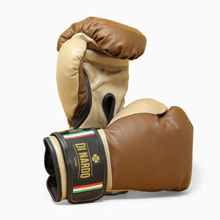 Guantes de boxeo Di Nardo con velcro 12 Oz Marrón-arena 