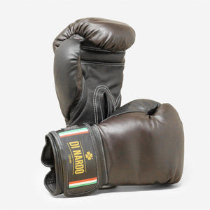 Guantes de boxeo Di Nardo con velcro 12 Oz Marrón-negro 