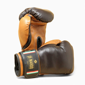 Guantes de boxeo Di Nardo con velcro 14 Oz Marrón-coñac 